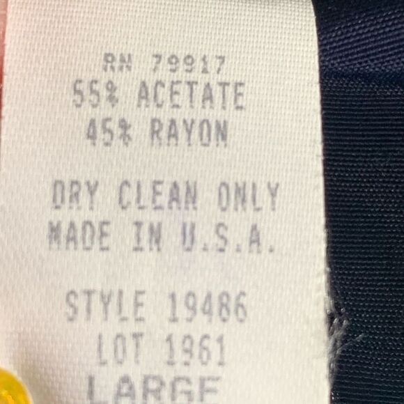 Vintage Navy Blue Polka Dot Waistcoat Tailored  Suit Blazer Vest Vneck Tie Back - Picture 11 of 12